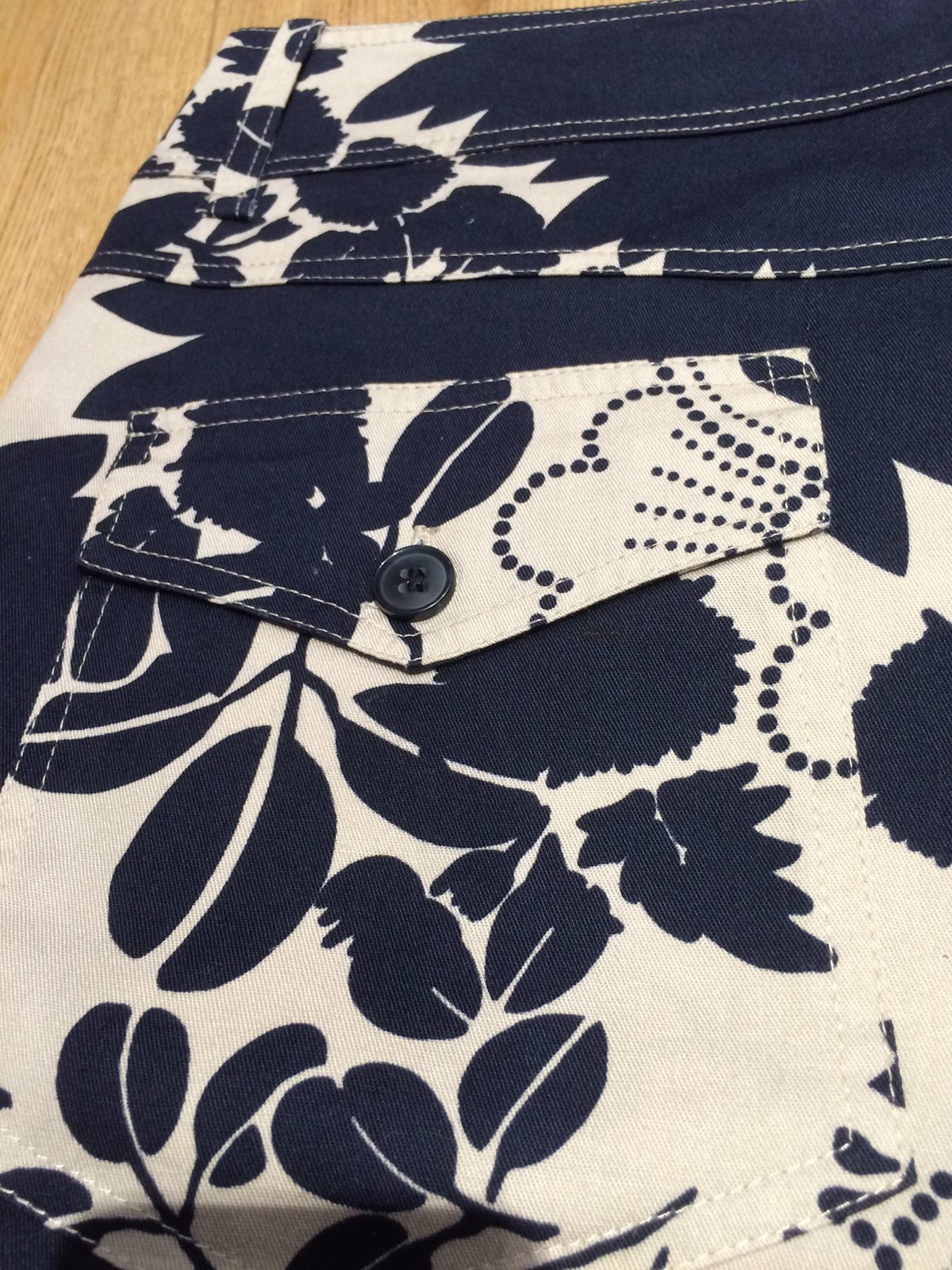 Dolce & Gabbana Dark Blue & Cream Floral Print Mens Summer Shorts. - The Loft, London