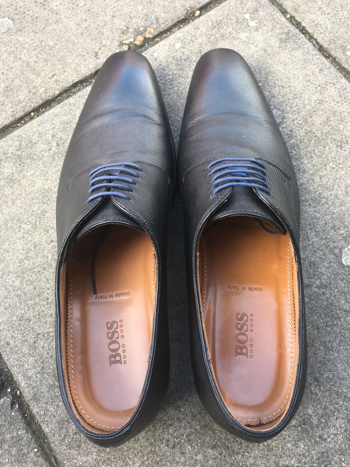 Hugo Boss Men's Black Leather Lace-up Shoes. - The Loft, London