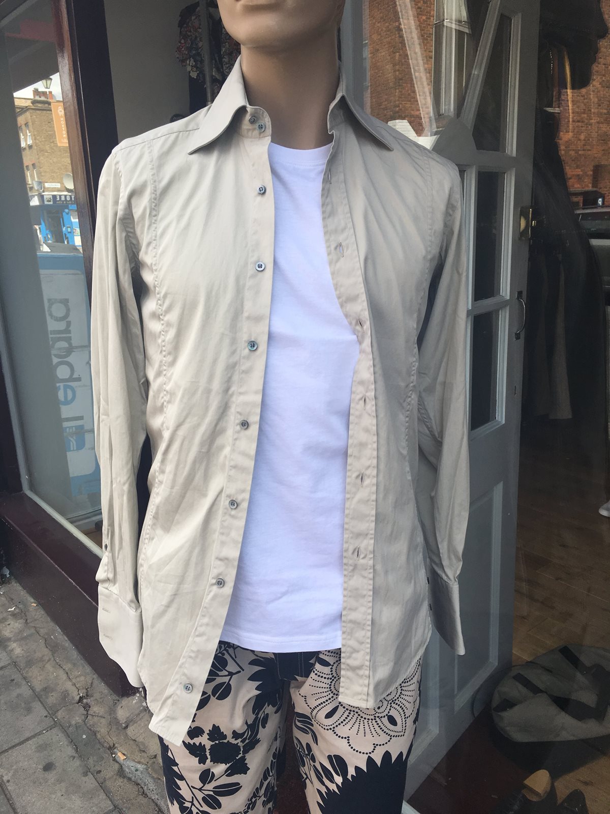 Gucci Mens Cotton Pinstriped Shirt - The Loft, London
