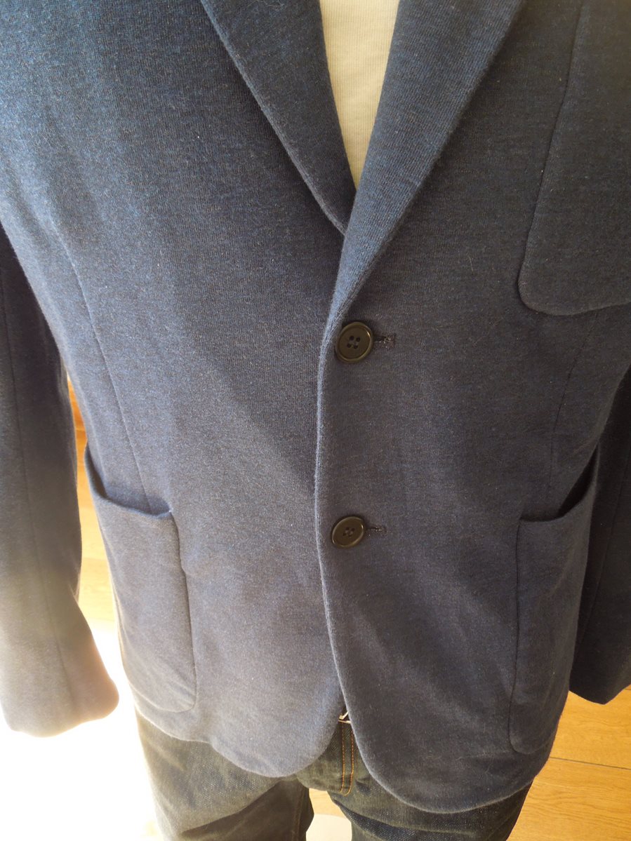 Ance Studios Blue Cotton Two Button Single-Breasted Jacket - The Loft, London